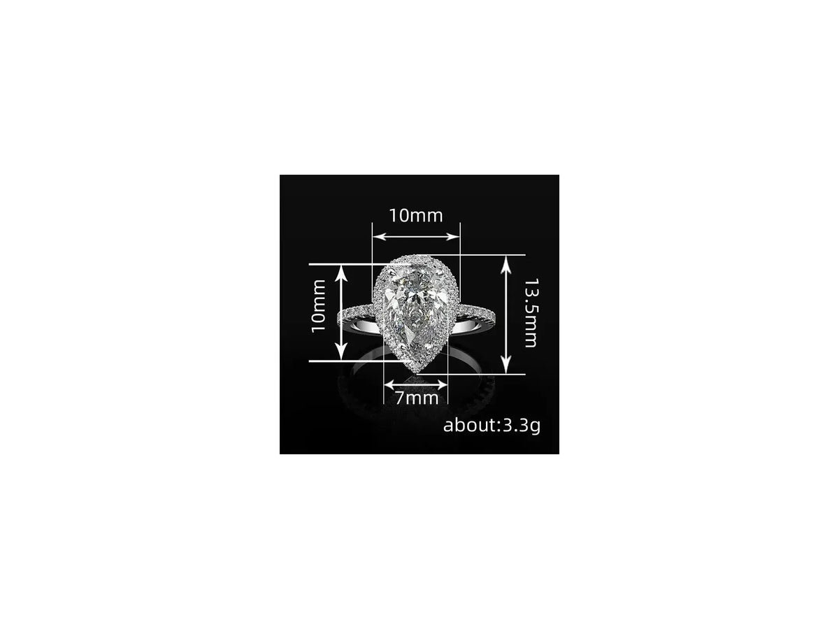 Bague Élégance Goutte Zircon