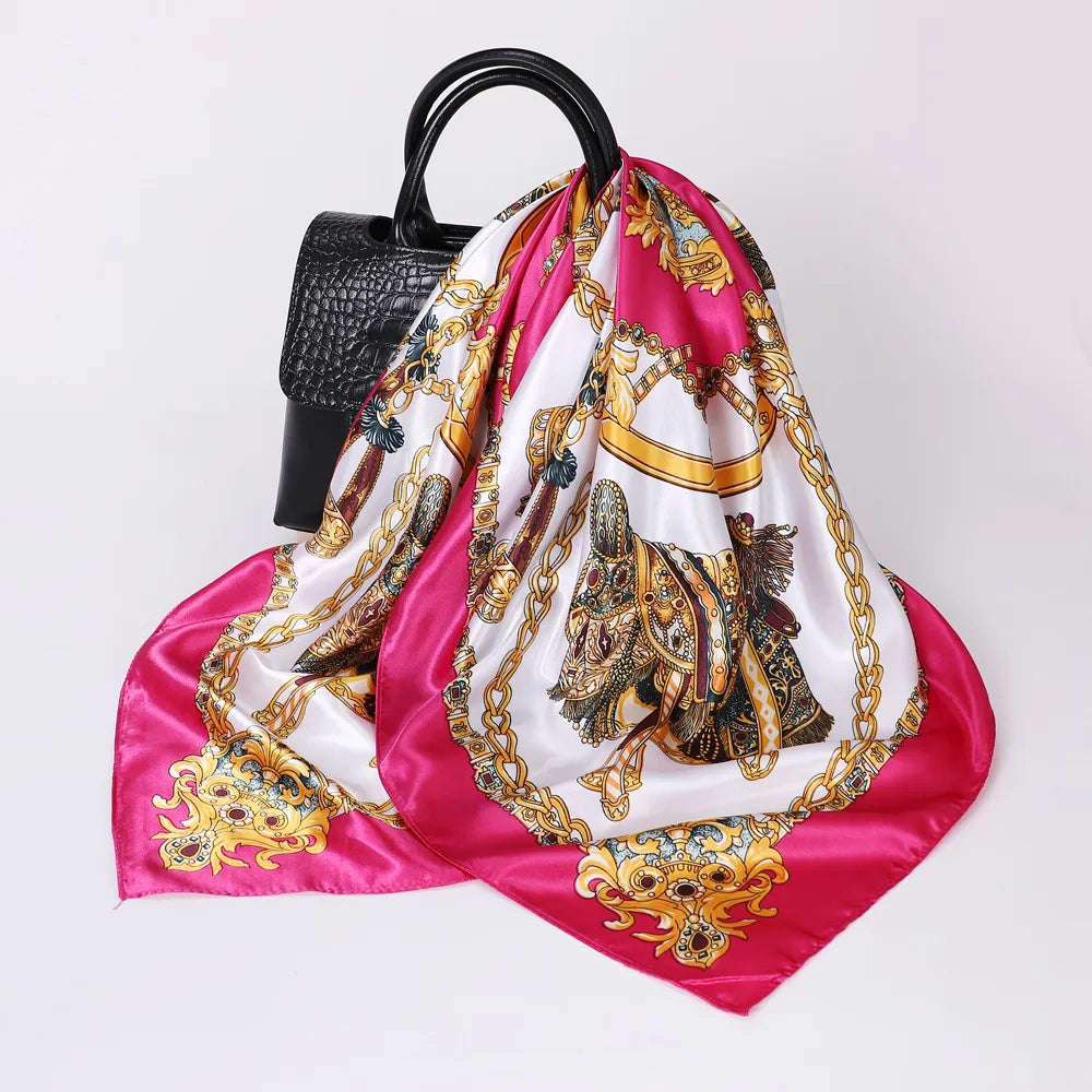 Foulard Satin Impérial Fuchsia