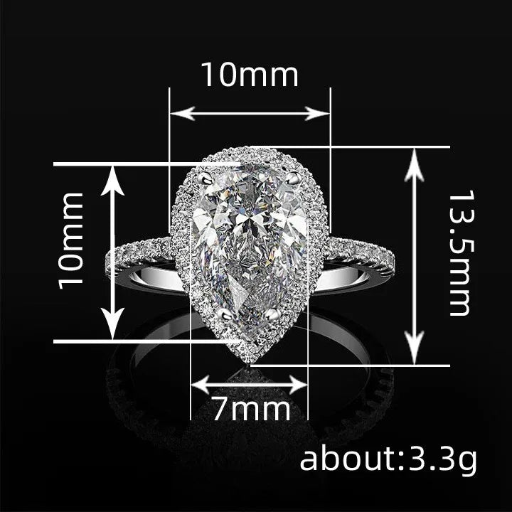 Bague Élégance Goutte Zircon