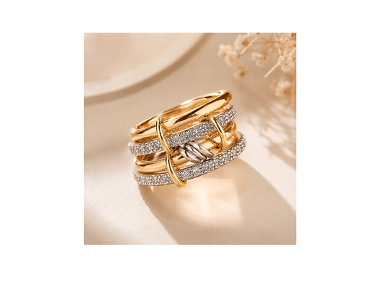 💍 Bague Élégance Bicolore