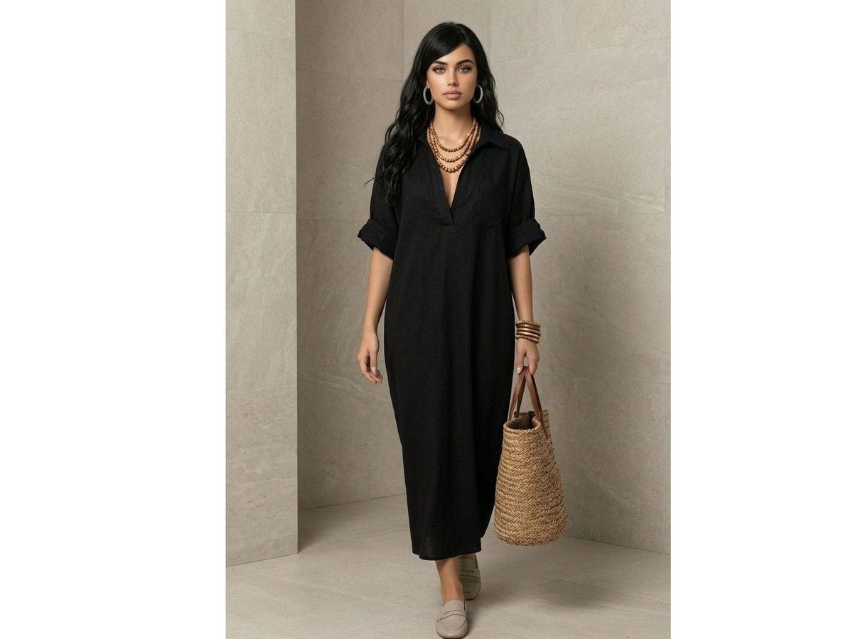 Robe Longue Casual Col V