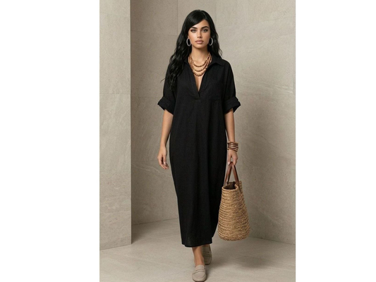 Robe Longue Casual Col V