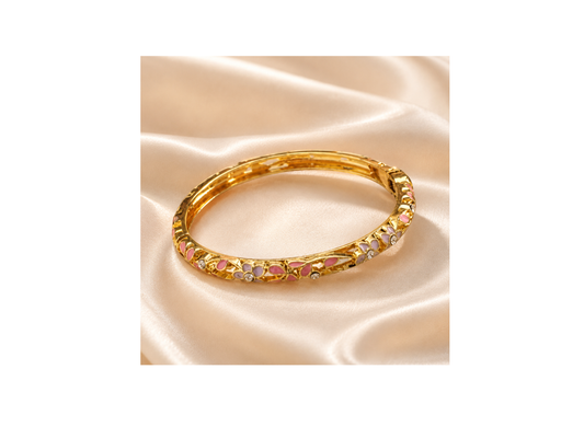 Bracelet Fleuri Rose & Violet