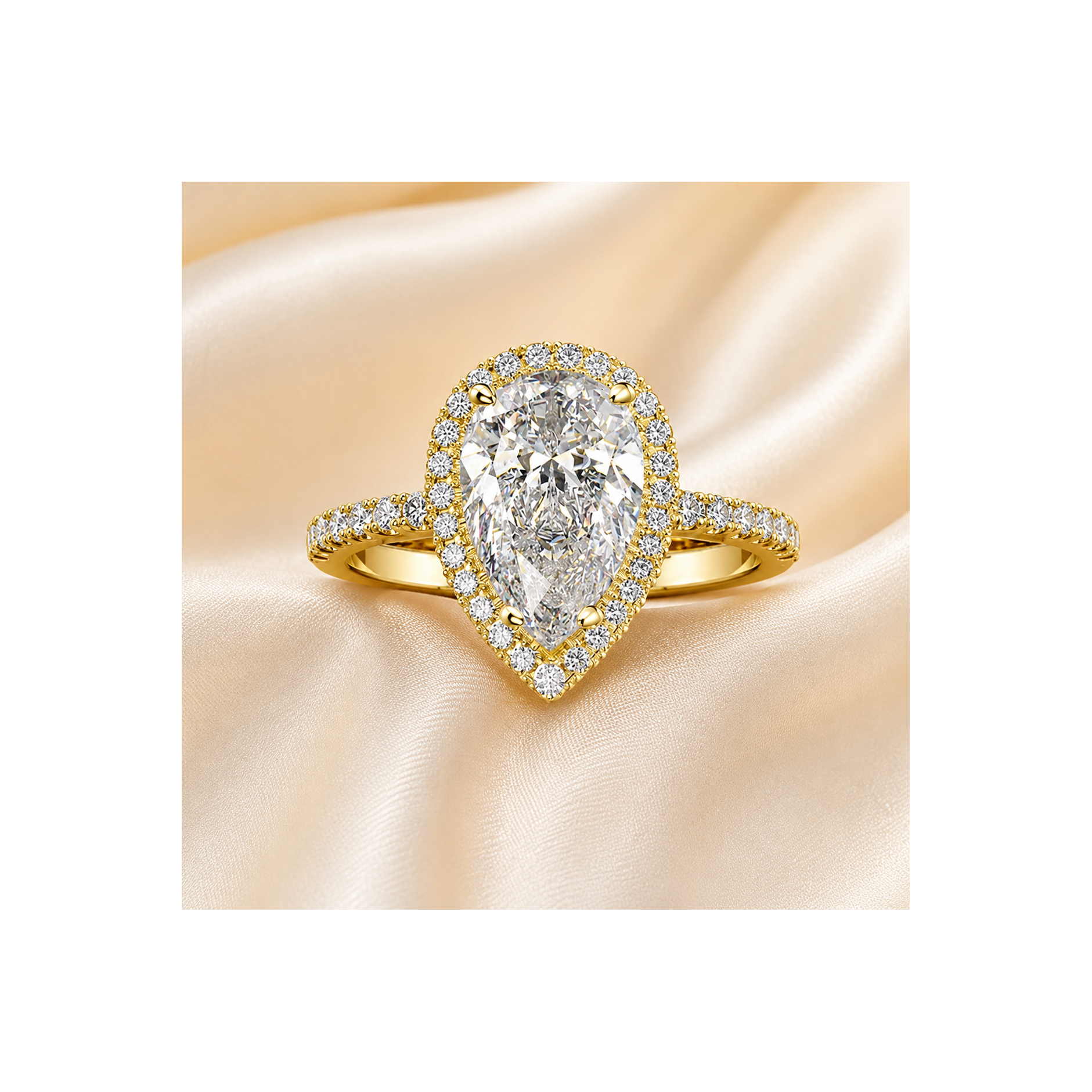 Bague Élégance Goutte Zircon