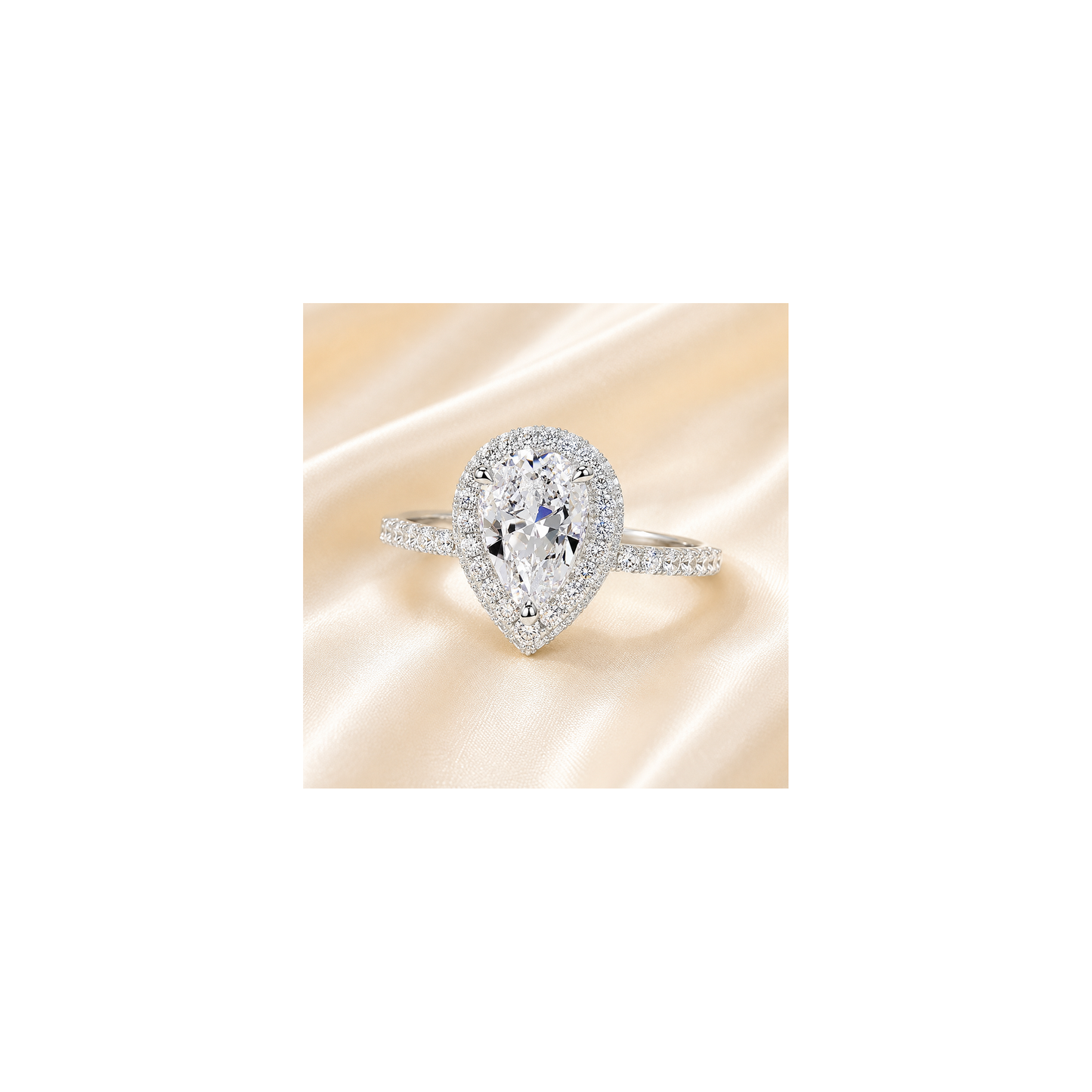 Bague Élégance Goutte Zircon