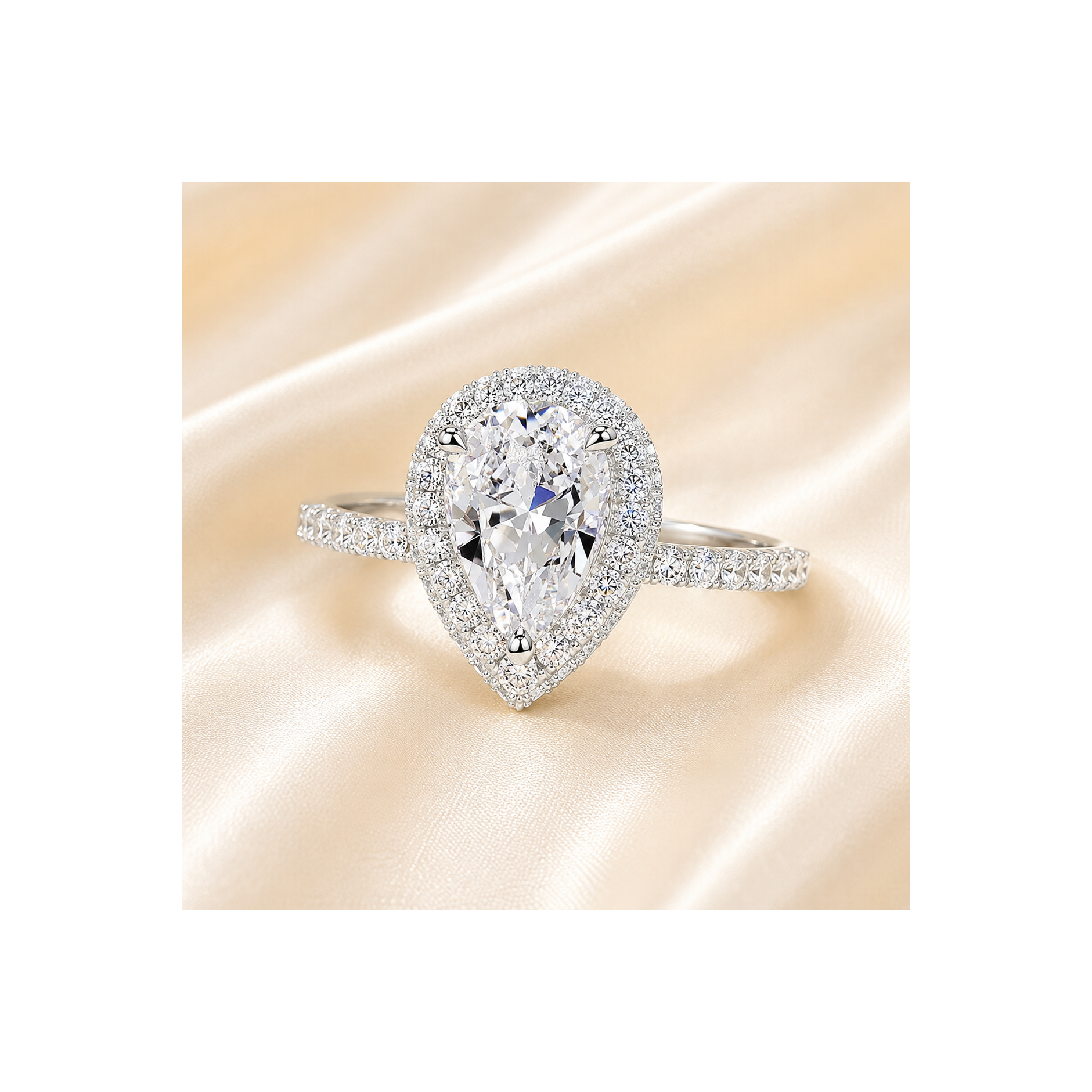 Bague Élégance Goutte Zircon