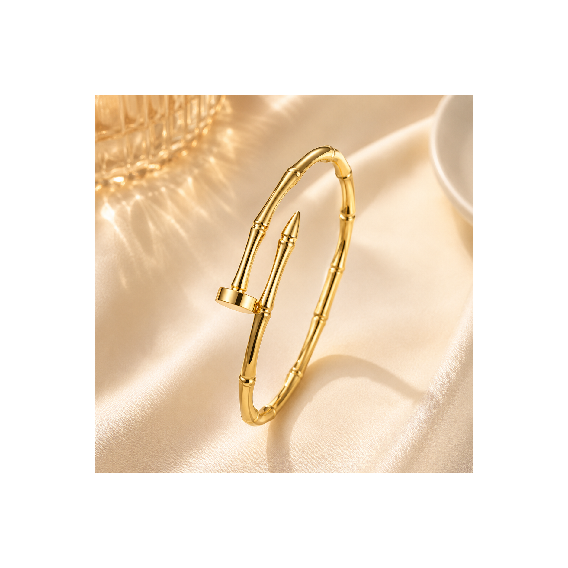 Bracelet Bambou Élégance Doré