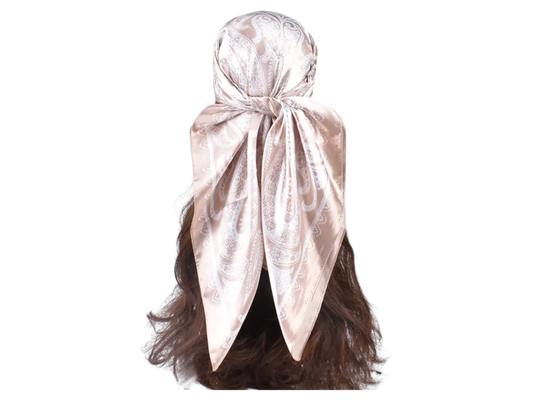 Foulard Satin Cachemire Élégance